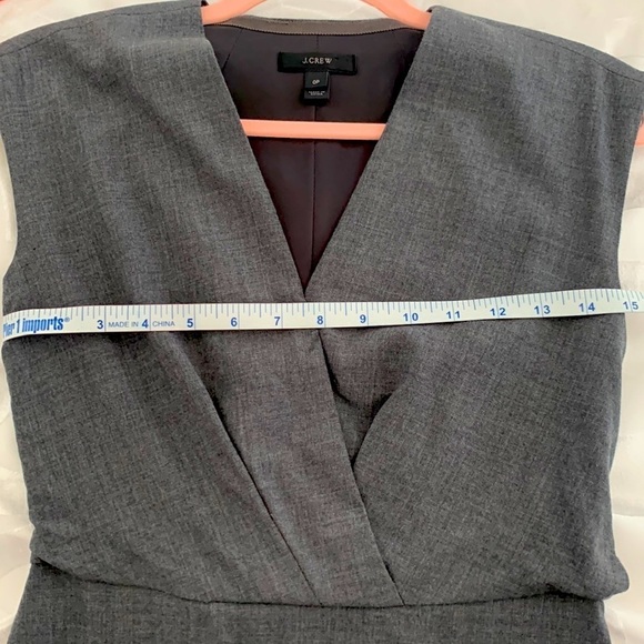J Crew Gray Sleeveless Wool Sheath Dress. Size OP - Picture 8 of 12